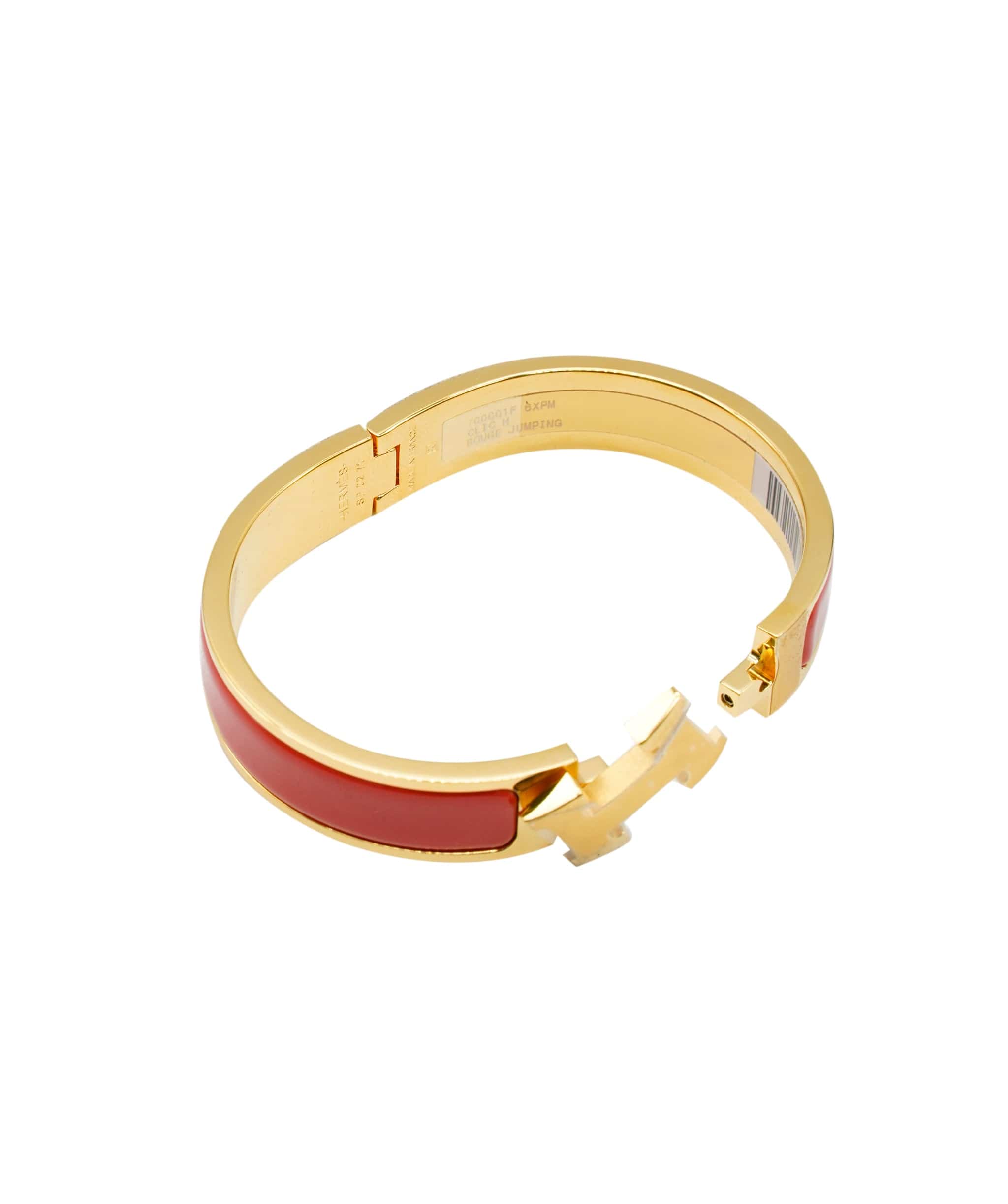 Hermès Hermes Clic H Bracelet PM Rouge Vif GHW ASL6801