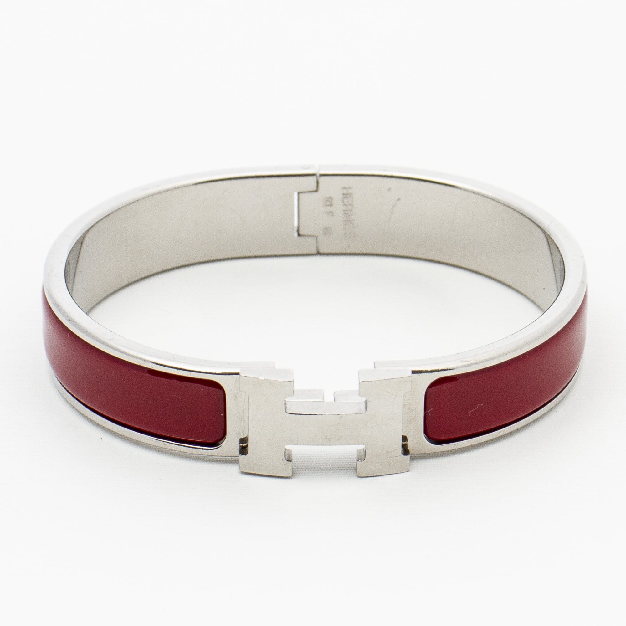 Hermès Hermès Clic H Red Enamel with PHW MW2428