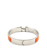 Hermès Hermes clic with orange enamel and silver - AEC1056