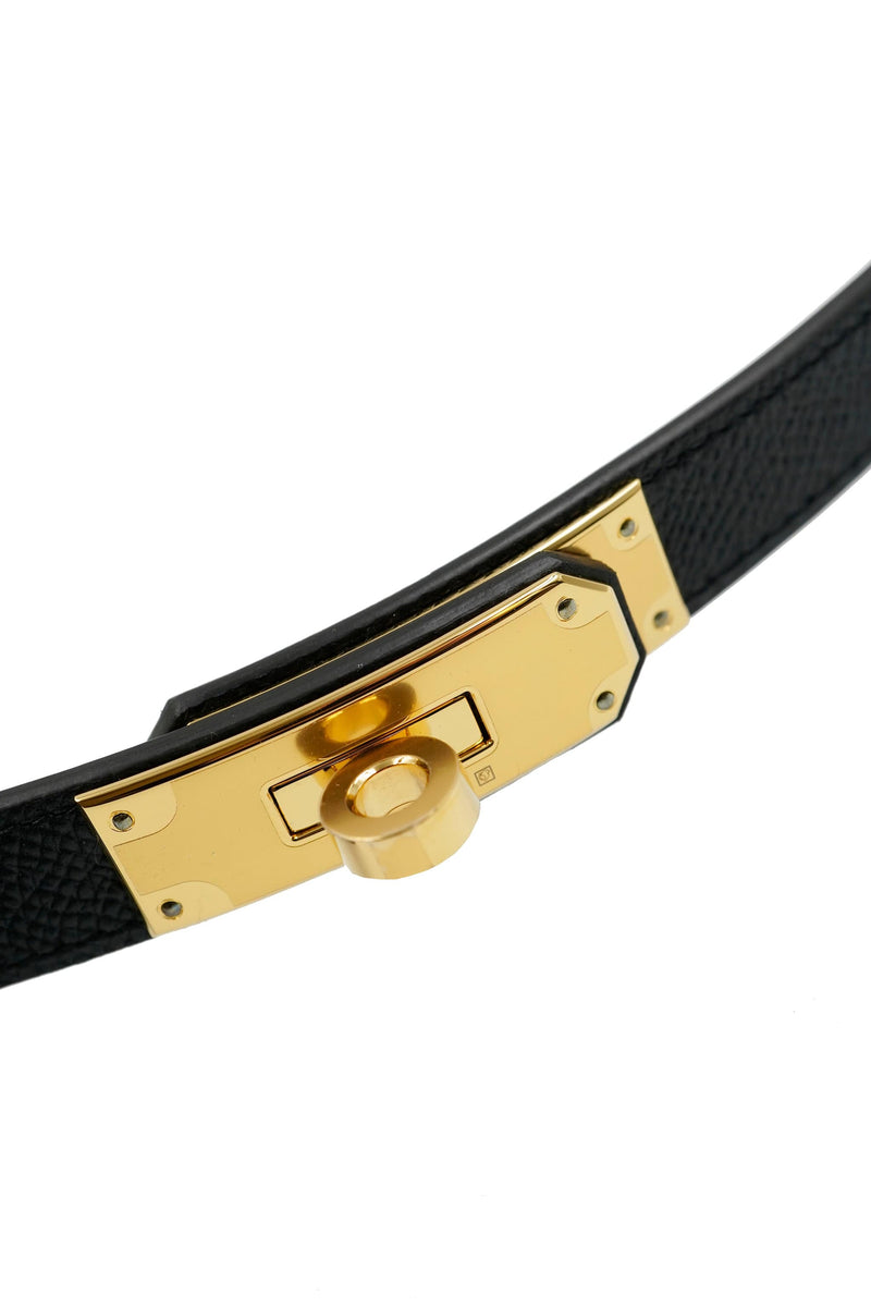 Kelly leather belt Hermès Gold size M International in Leather - 30886244