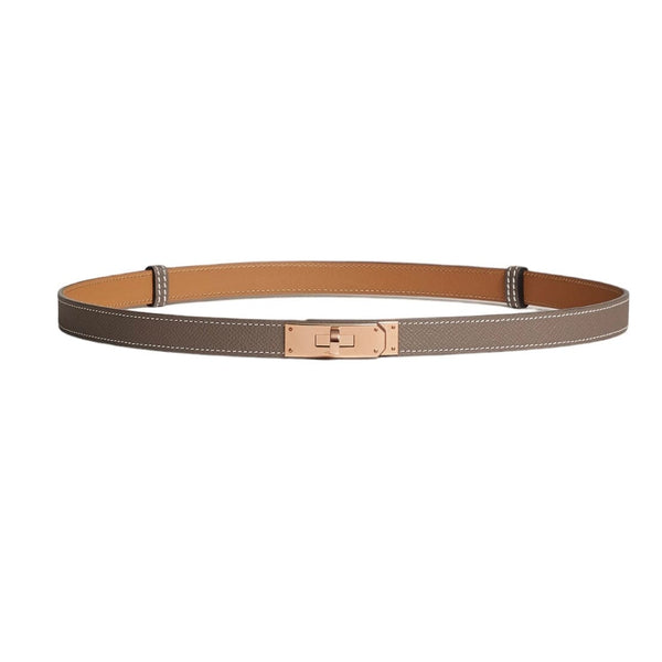 Hermès Epsom Kelly Buckle Belt Etoupe Gold Hardware – Coco