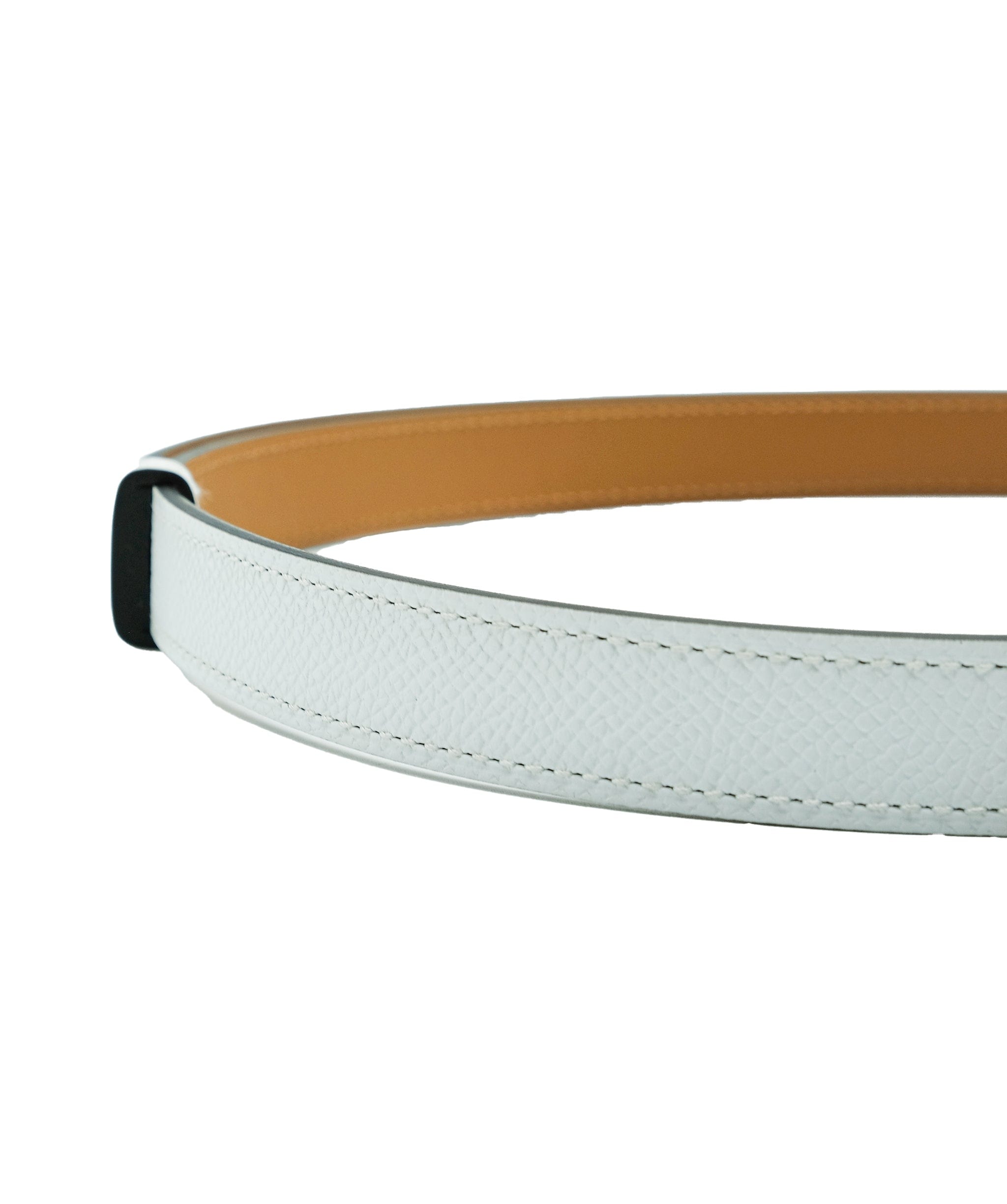 Hermes Kelly Belt White RGHW REC1174 LuxuryPromise