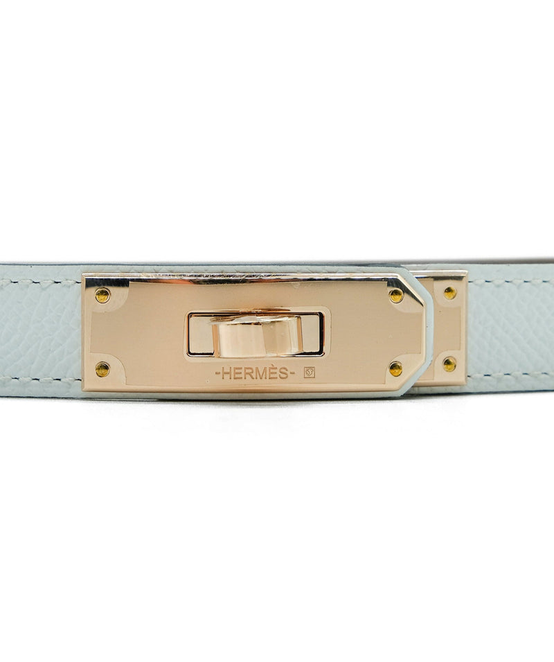 Hermès - Authenticated Kelly Belt - Leather Grey Plain for Women, Never Worn, with Tag