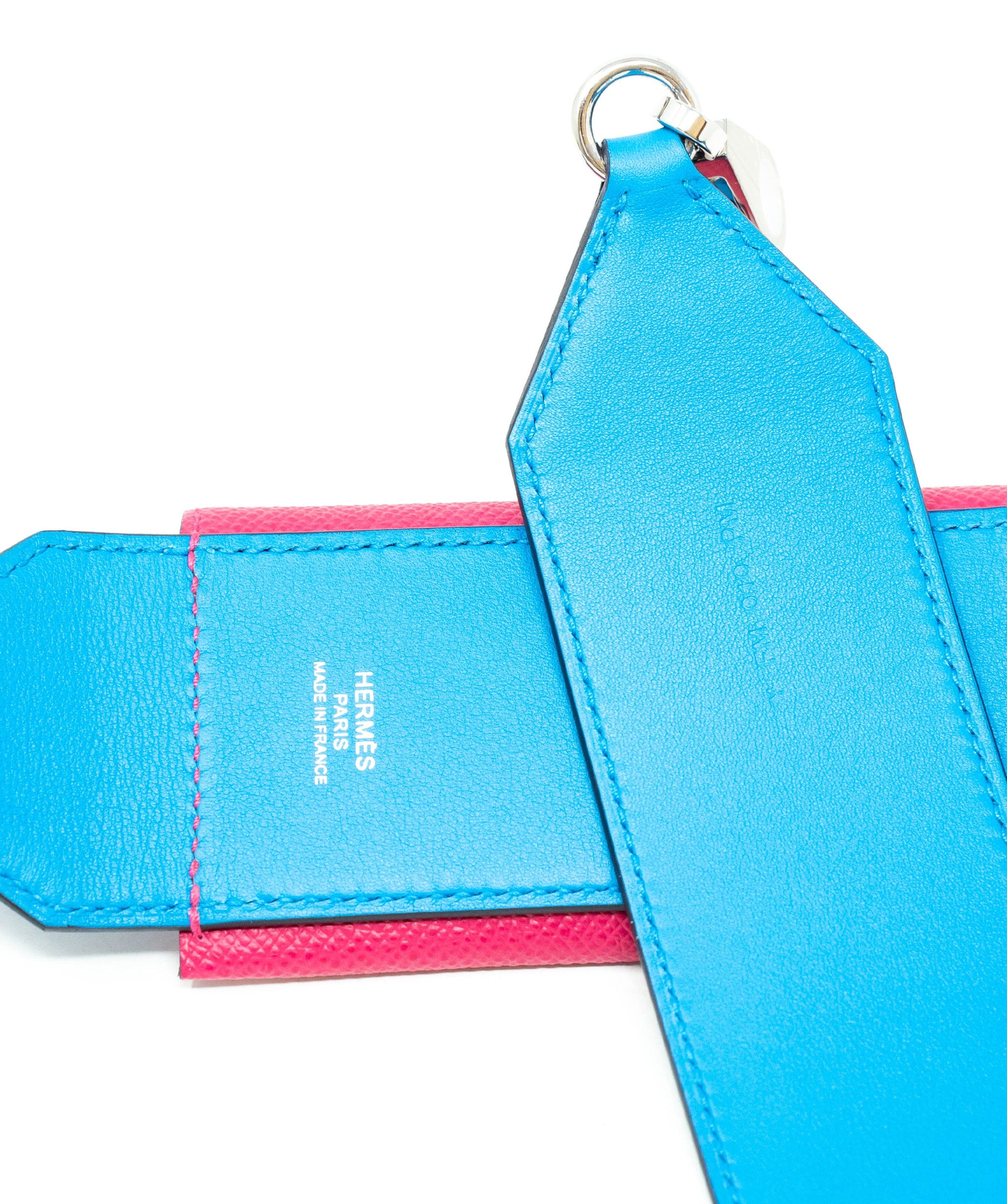 Hermès Hermes Kelly pocket strap in vibrant blue frida