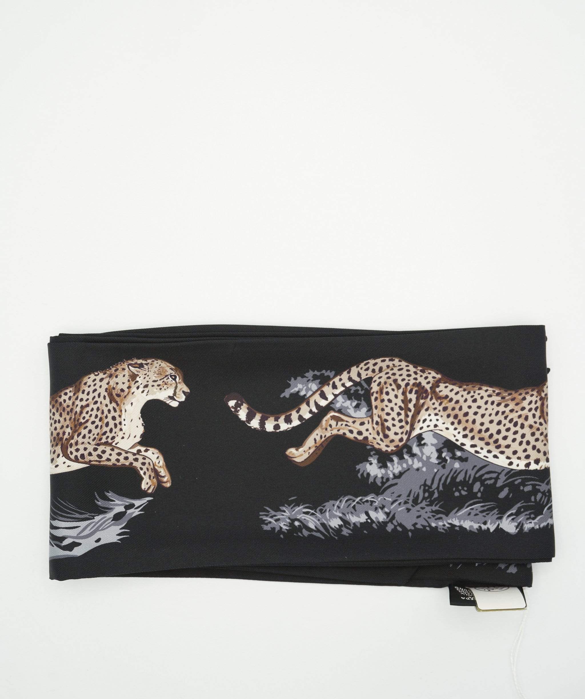 Hermès Hermes Leopard Print Maxi Twilly ST-TWL-19