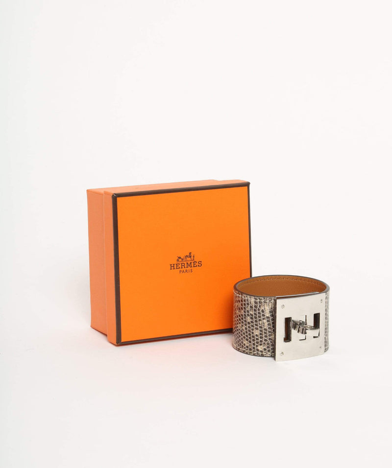 Hermès Hermes Lizard Kelly Dog Bracelet PHW
