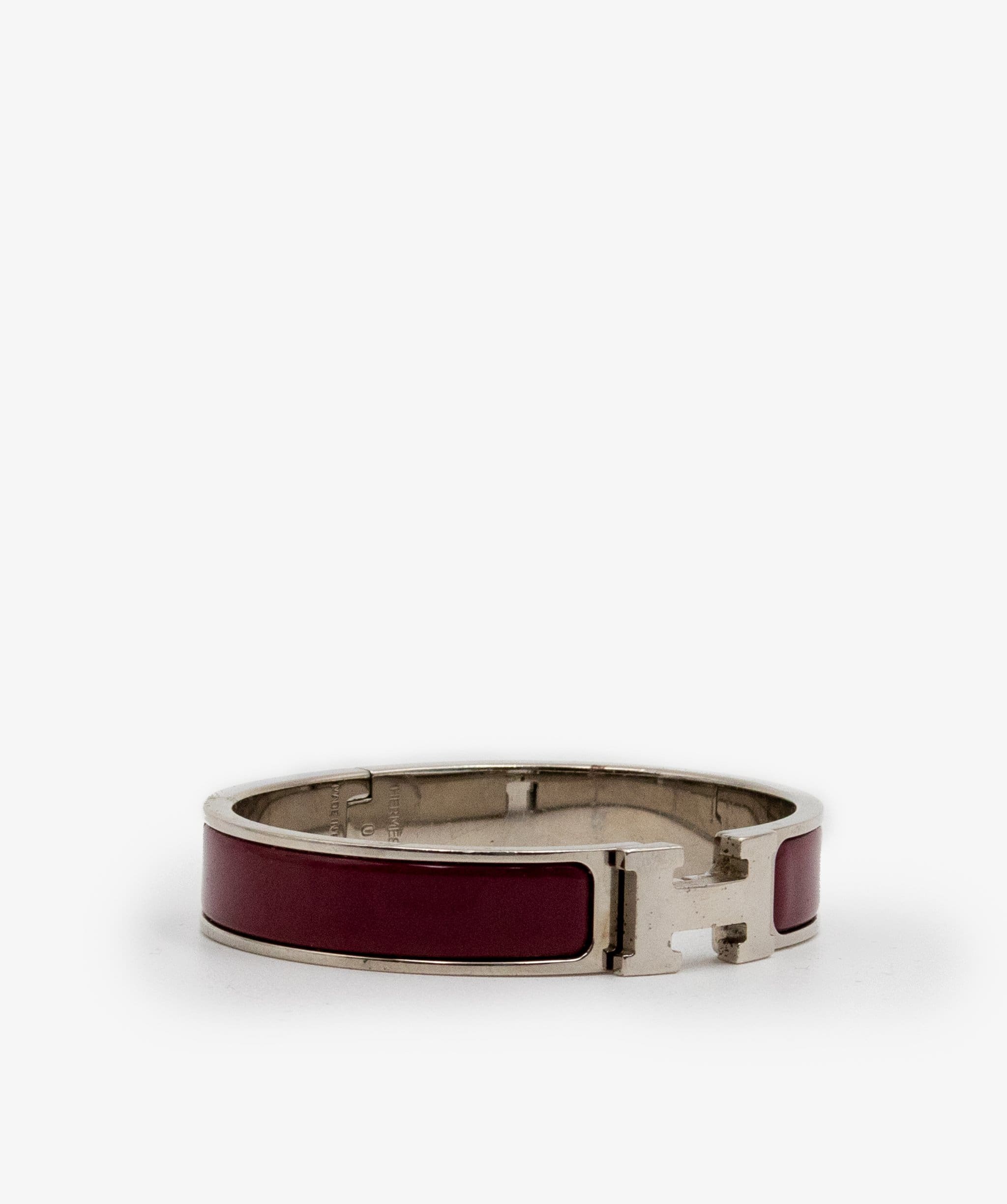 Hermès Hermes Red Clic Clac H Bracelet