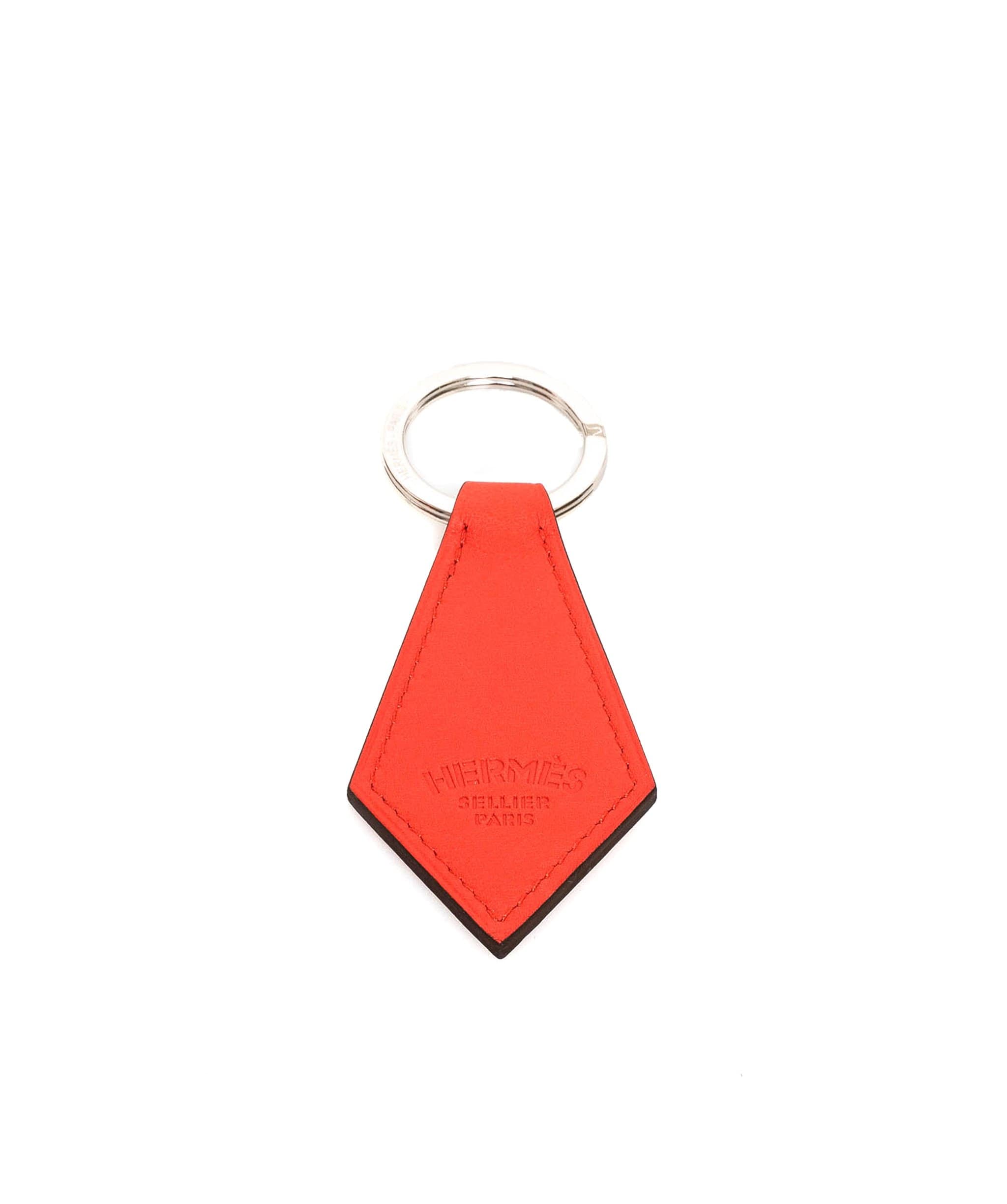 Hermès Hermes red tab keyring with PHW MW1579