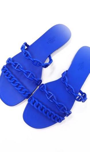 Hermès Hermes Rivage Blue Slippers Size 39 EU