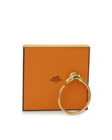 Hermès Vintage Hermes golden horse head design bangle, bracelet - AWC1092