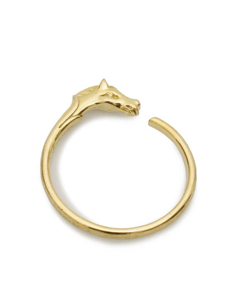 Hermès Vintage Hermes golden horse head design bangle, bracelet - AWC1092