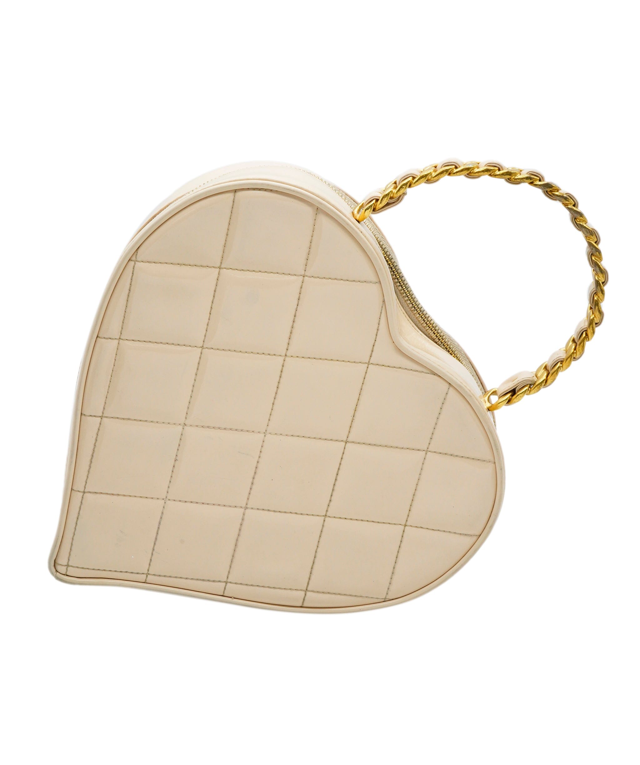 Hermès Chanel heart bag beige patent