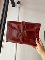 Hermès Hemès Jige Red Clutch ASC1252