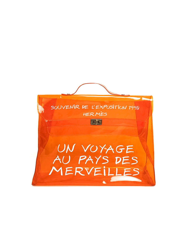 Hermès Hermès 1998 Souvenir Orange Vinyl Clear Kelly - AWL2023
