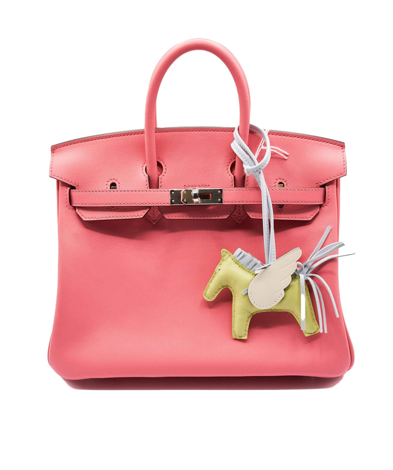 Limited Edition Rose Tyrien and Rouge Vif Ostrich Touch Birkin 25