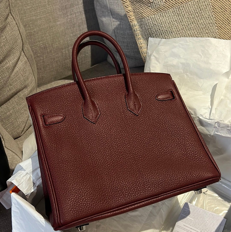 Birkin 25 leather handbag Hermès Pink in Leather - 36649106