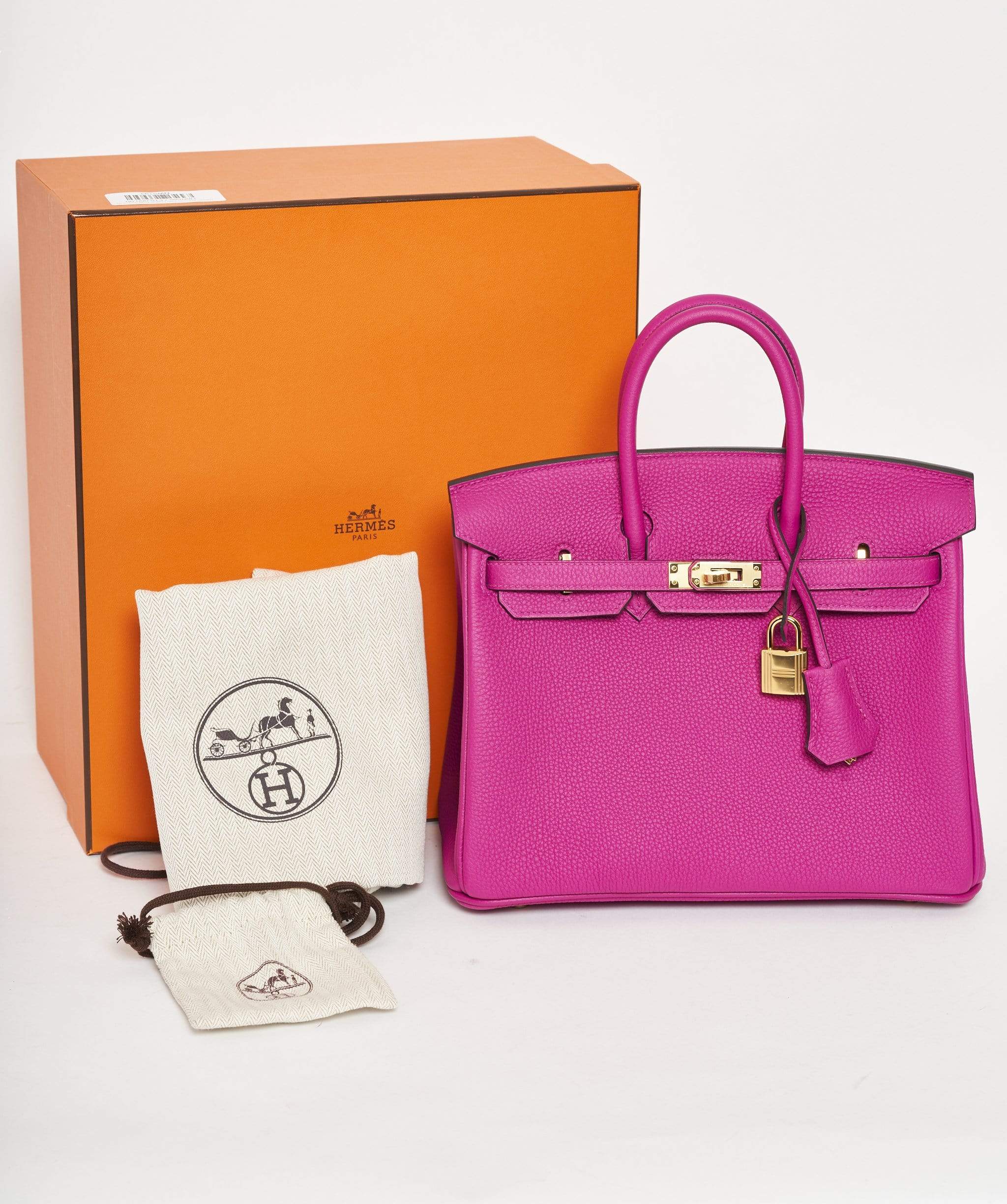 Hermès Hermes Birkin 25 Togo Leather Rose Poupre GHW