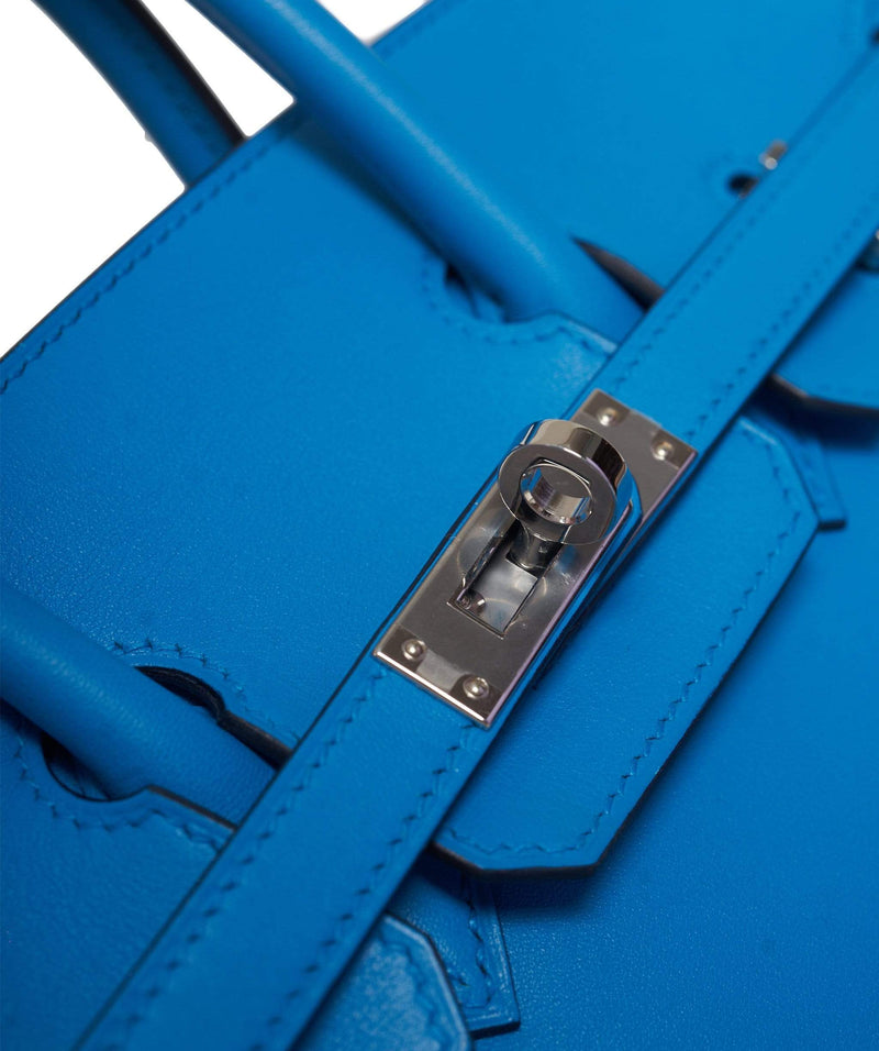 Hermès Hermes Birkin 25 Veau Swift Bleu Frida Bag - ADL1336
