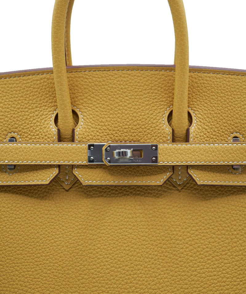 Hermès Hermes Birkin 25 Veau Togo Curry bag  - ADL1271