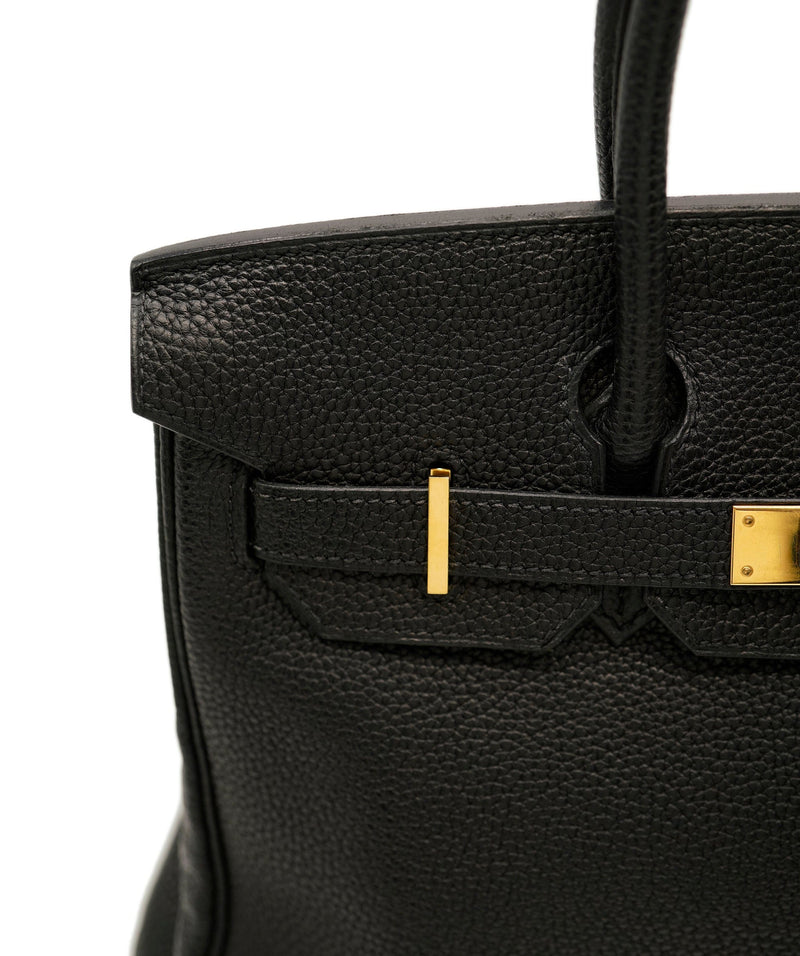 Hermès Hermes Birkin 30 Black Togo GHW #F SKL1475