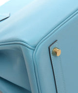 Hermès Hermes Birkin 30 Blue du Nord Epsom Ghw #D SKL1203