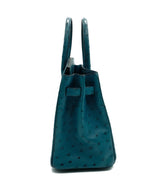 Hermès Hermes Birkin 30 Cobalt Blue Ostrich Handbag RJC1296