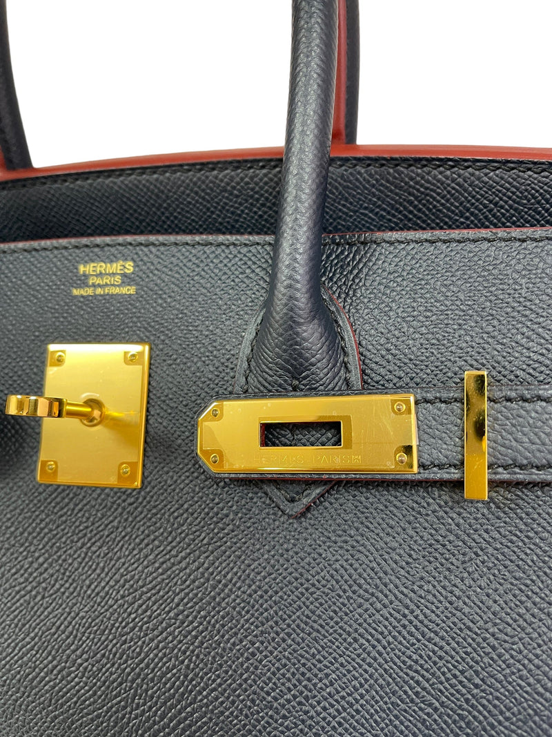 Hermes Birkin 25 Gris Tourterelle Togo Rose Gold Hardware #X