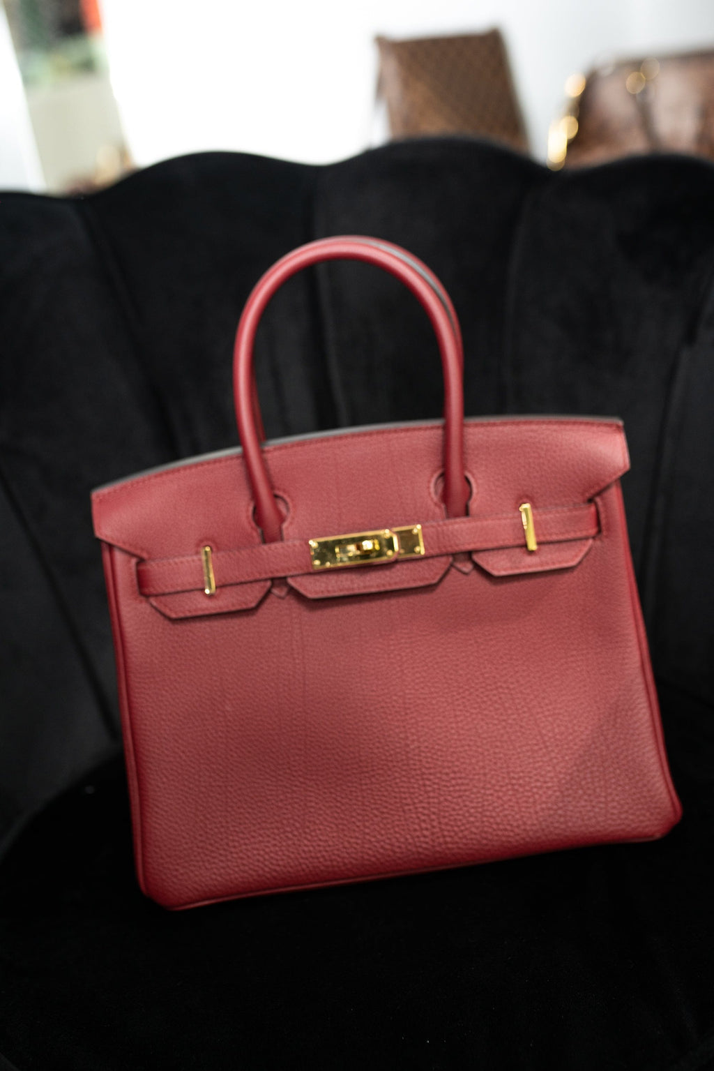 Hermès Birkin 25 Togo in Rouge Grenat. #hermes #hermesbirkin #handbagt