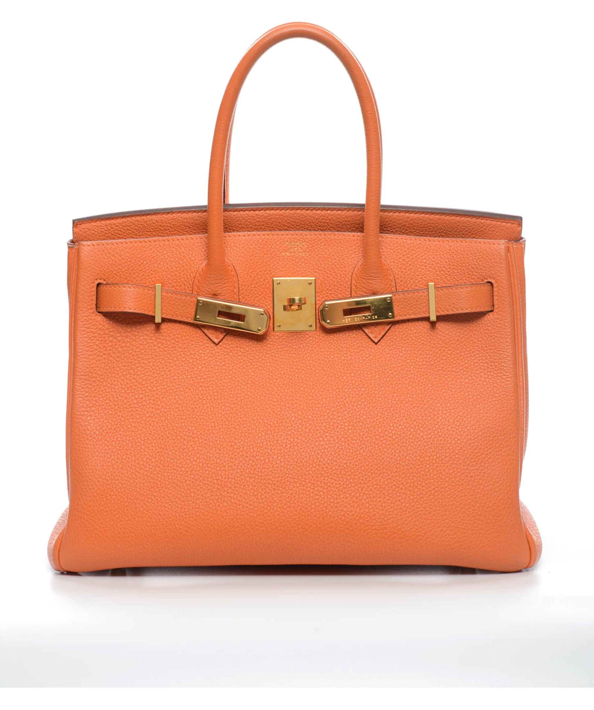 Hermès Hermes Birkin 30 Orange Togo GHW #M SKL1195