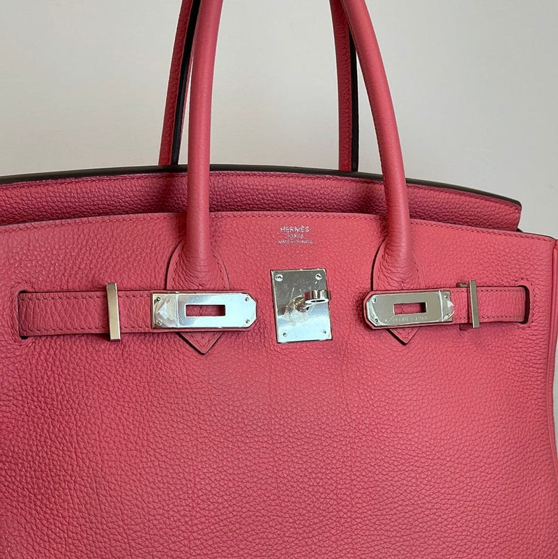 Hermes Birkin Bag, Rose Lipstick, 30cm, Togo with palladium