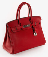 Hermès Hermes Birkin 30 Rouge Casaque PHW