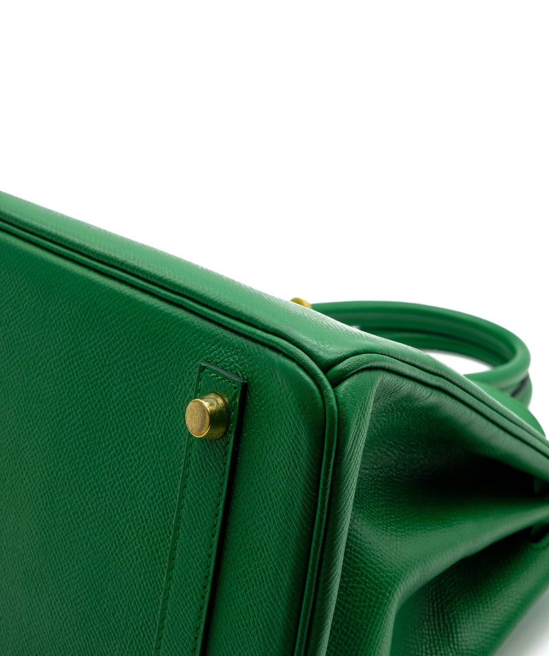 Hermès Hermes Birkin 30 Vert Bengale Epsom Ghw #D SKL1215