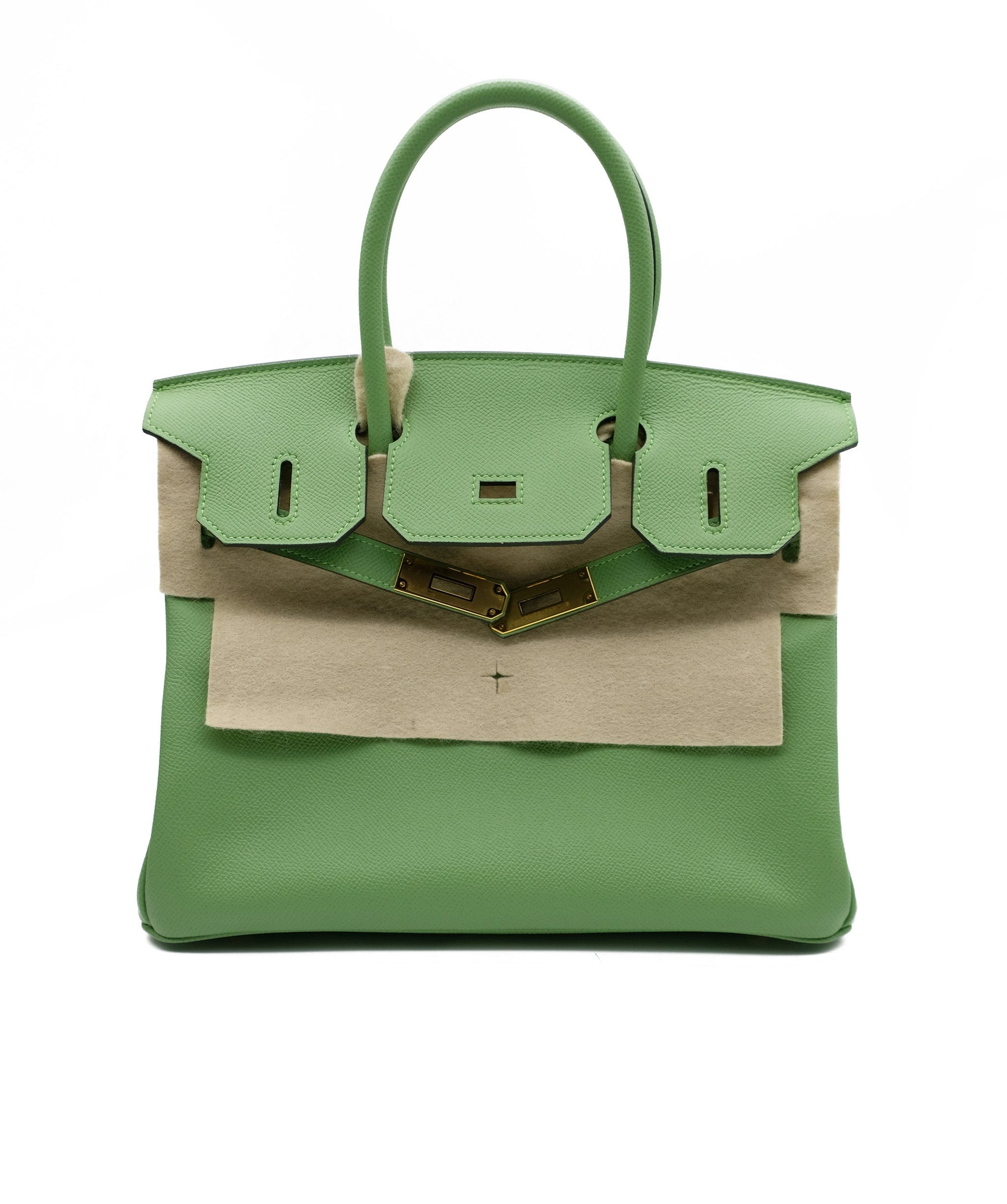 Hermès Hermes Birkin 30 Vert Criquet Epsom GHW #Y SKL1321