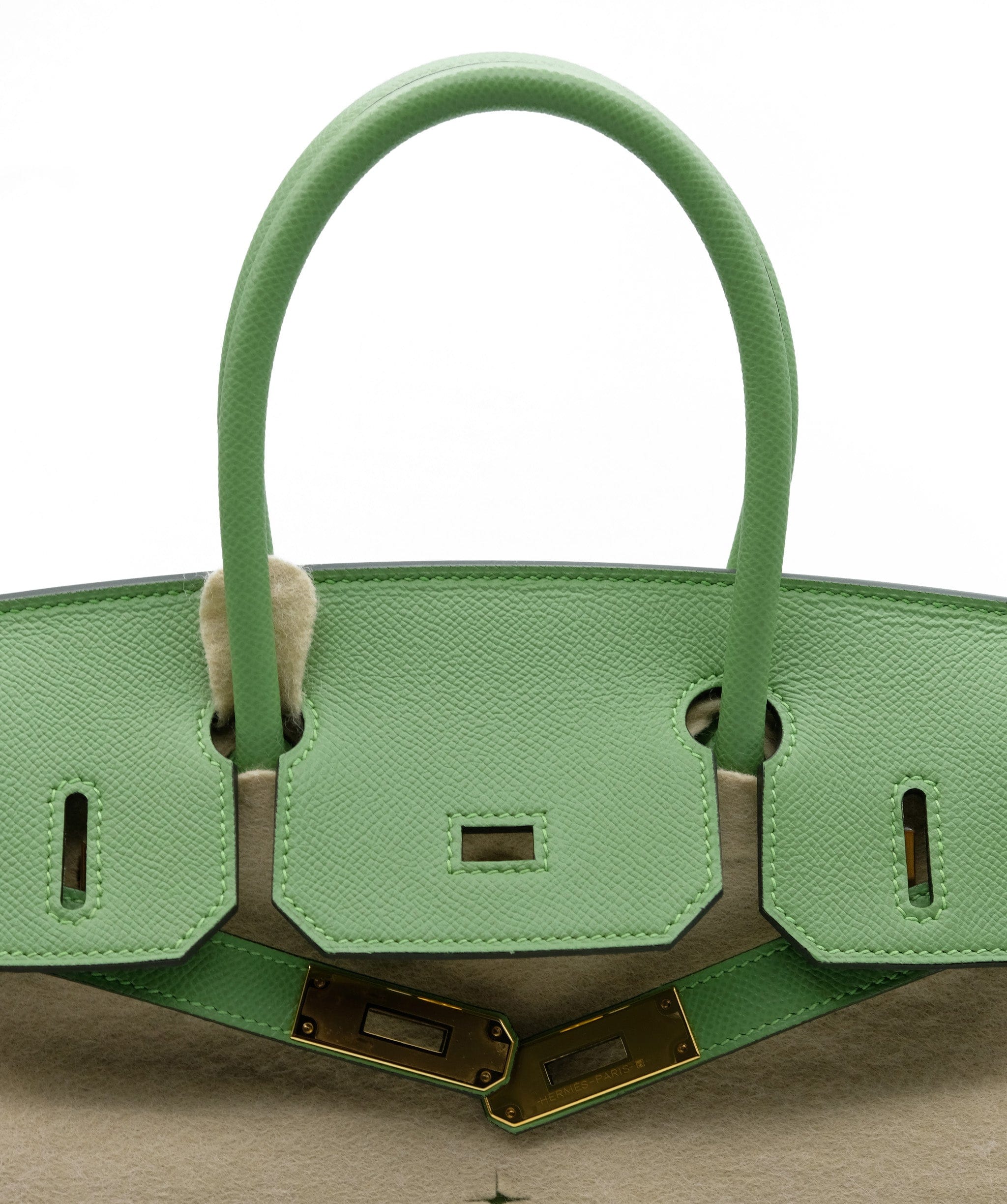 Hermès Hermes Birkin 30 Vert Criquet Epsom GHW #Y SKL1321