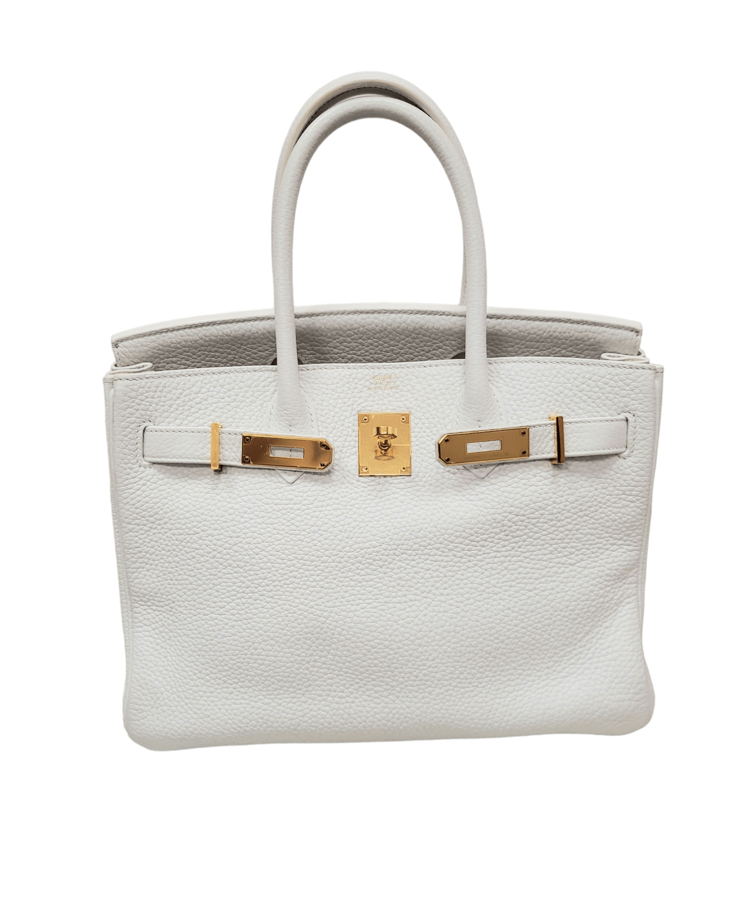 Hermès Hermes Birkin 30 White Clemence GHW #X SKL1408