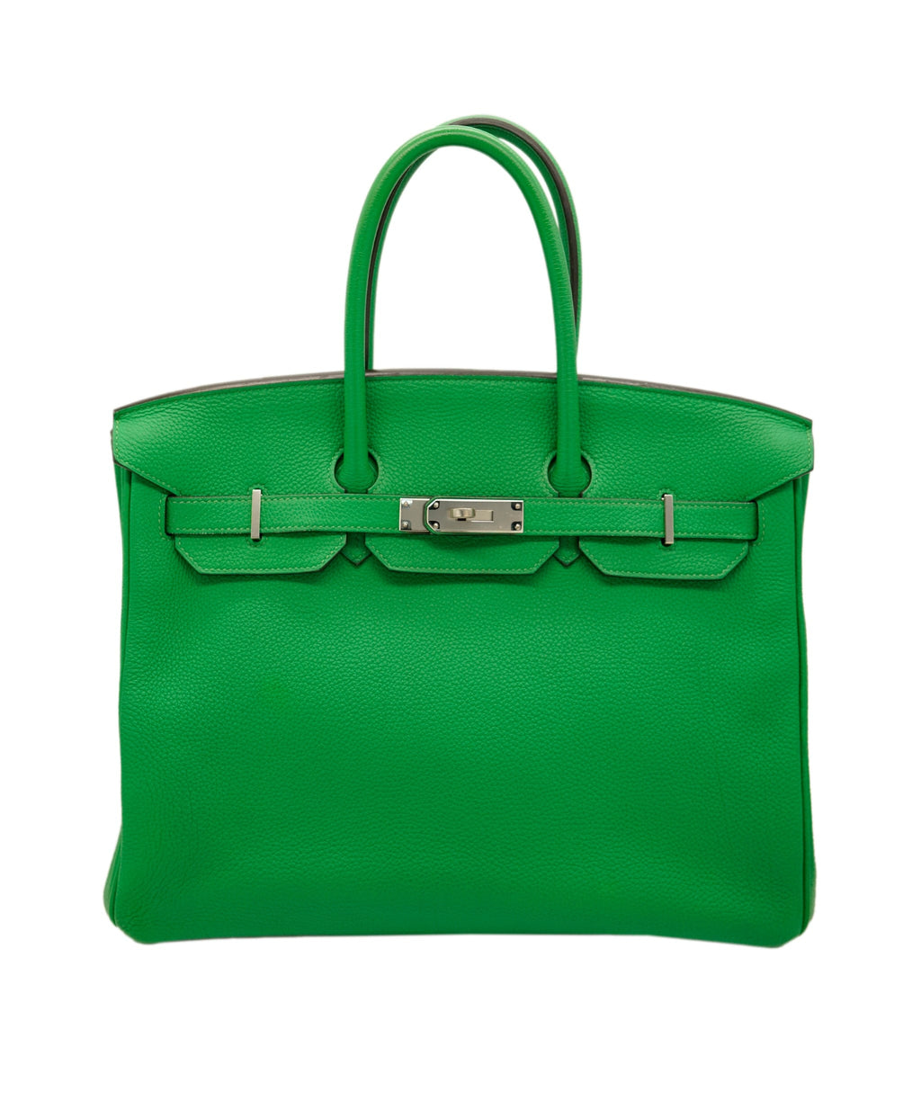 Hermes Kelly 35 Olive Green Togo Bag