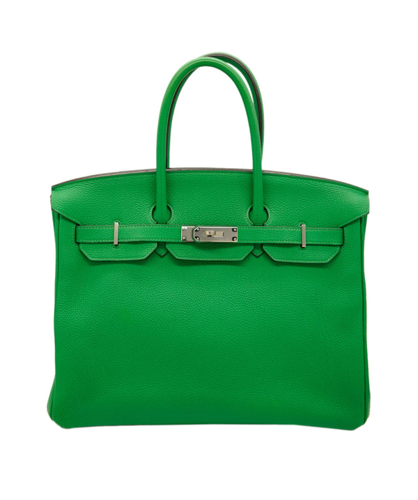 Hermes Birkin 35 Bamboo Green Togo GHW Bag