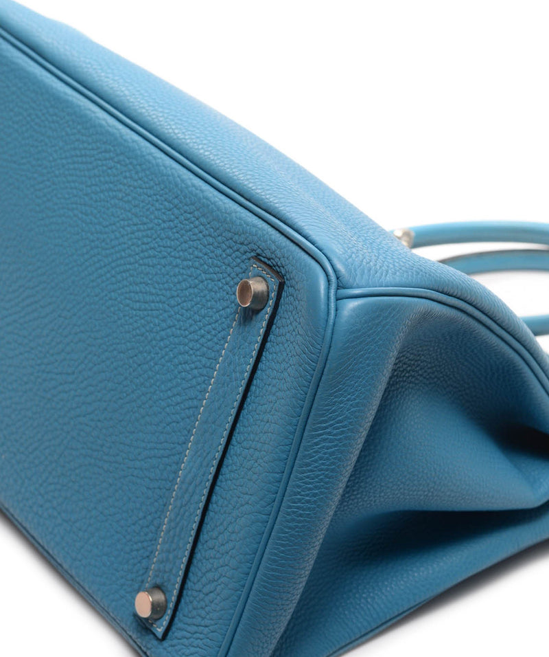 Hermes Birkin 35 Blue Jean Togo PHW #H SKL1348 – LuxuryPromise