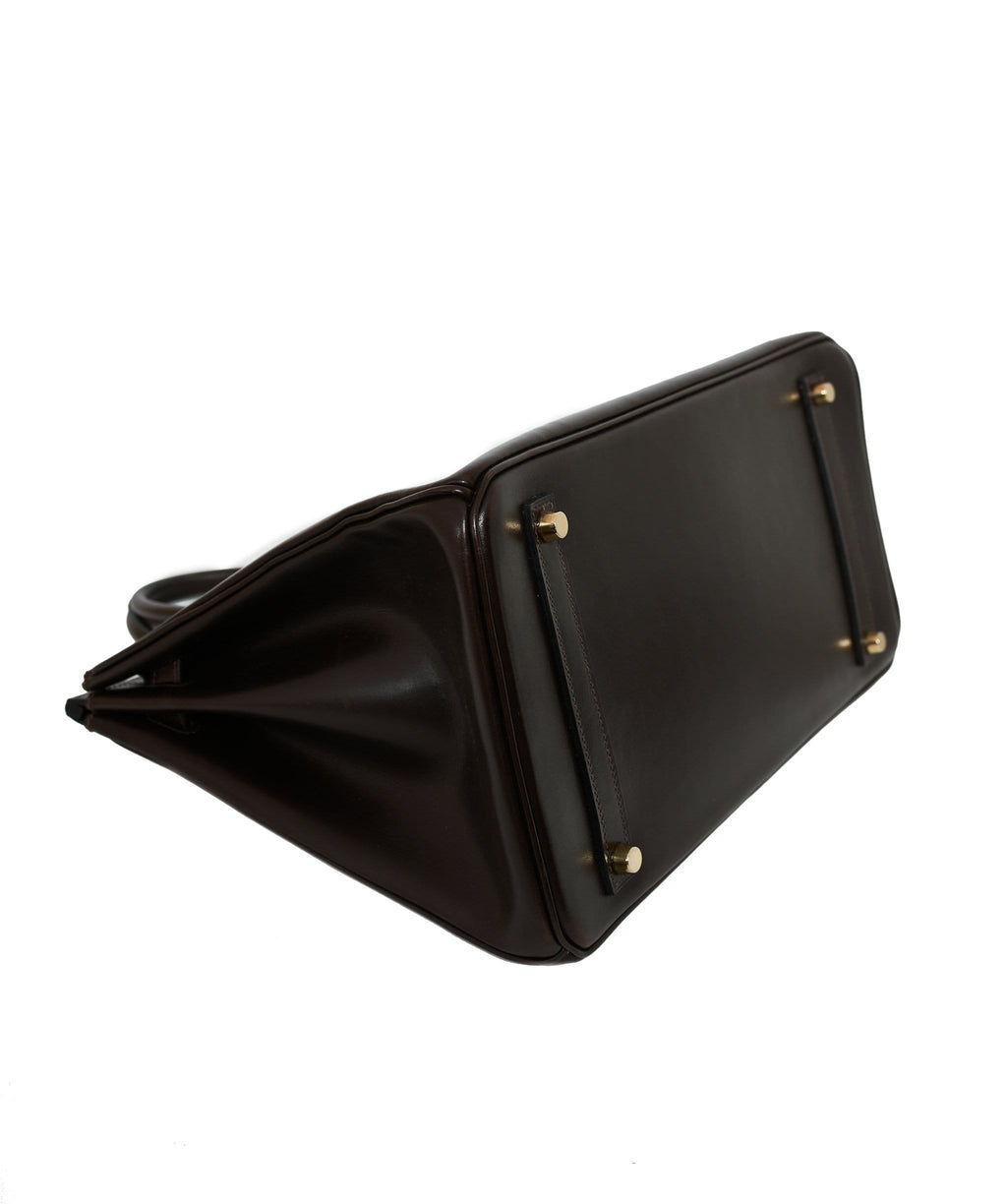 Hermes Birkin 35 Box Leather Chocolate - ADL1159 – LuxuryPromise