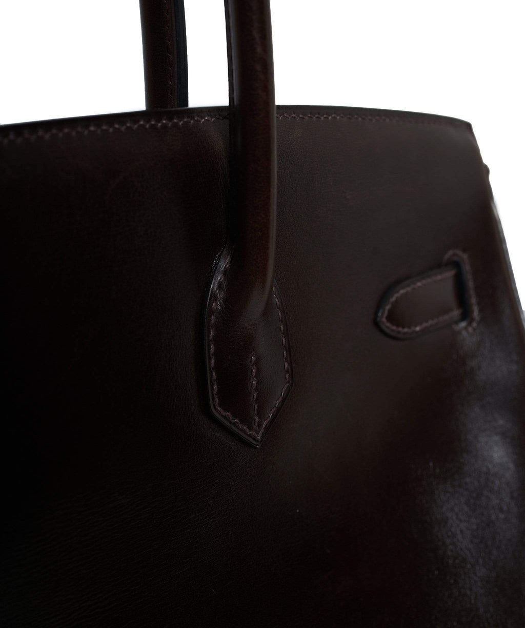 Hermes Birkin 35 Box Leather Chocolate - ADL1159