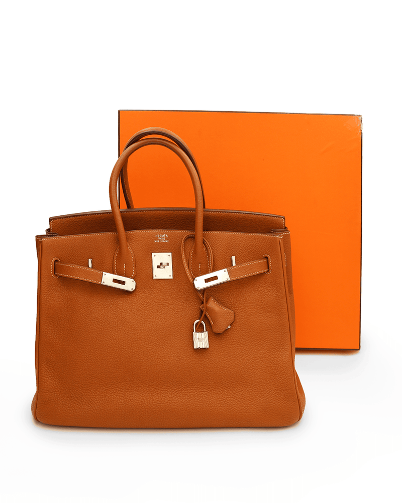 Hermes birkin sales 35 gold togo