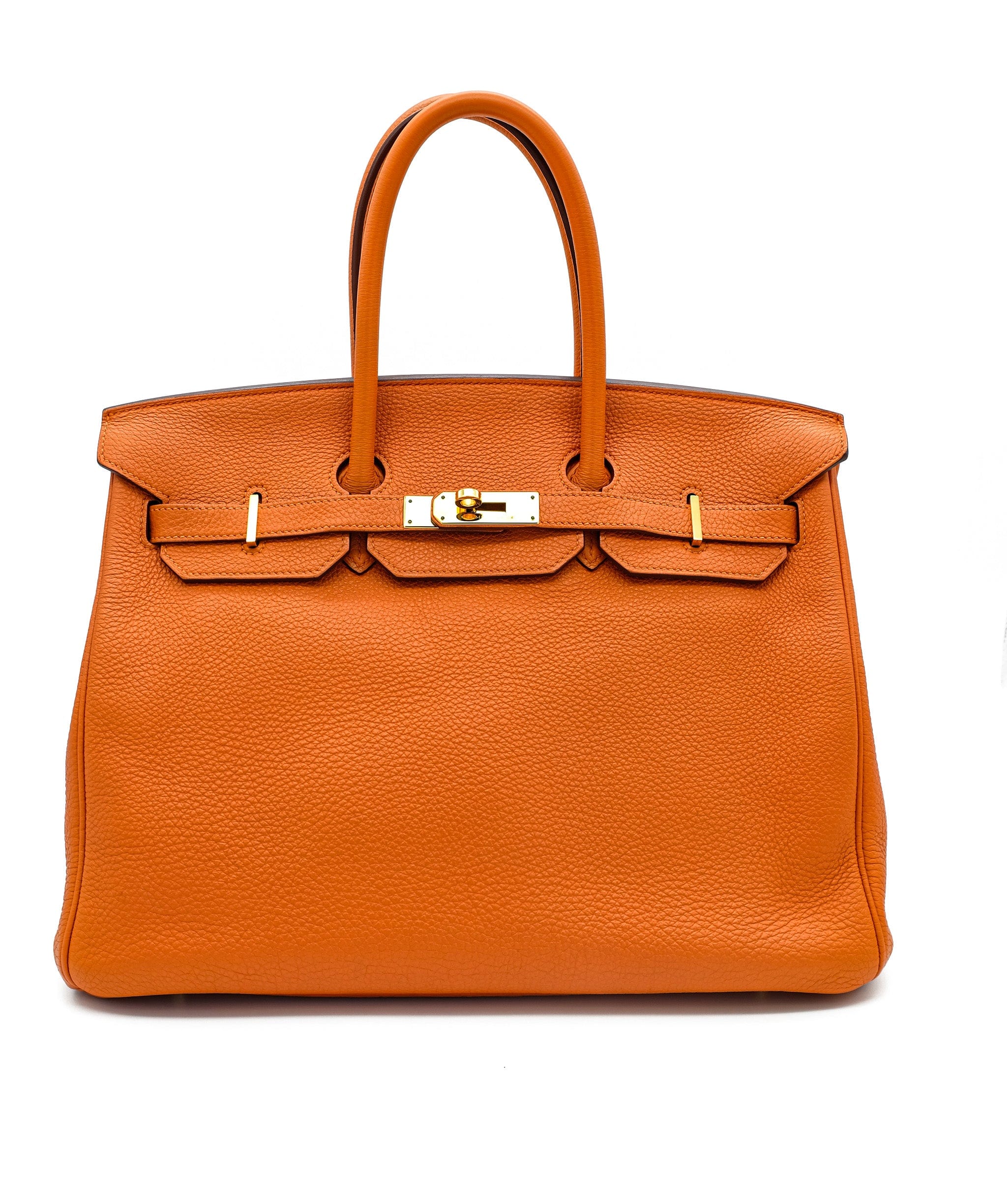 Hermès Hermes Birkin 35 Orange Togo GHW #N SKL1292