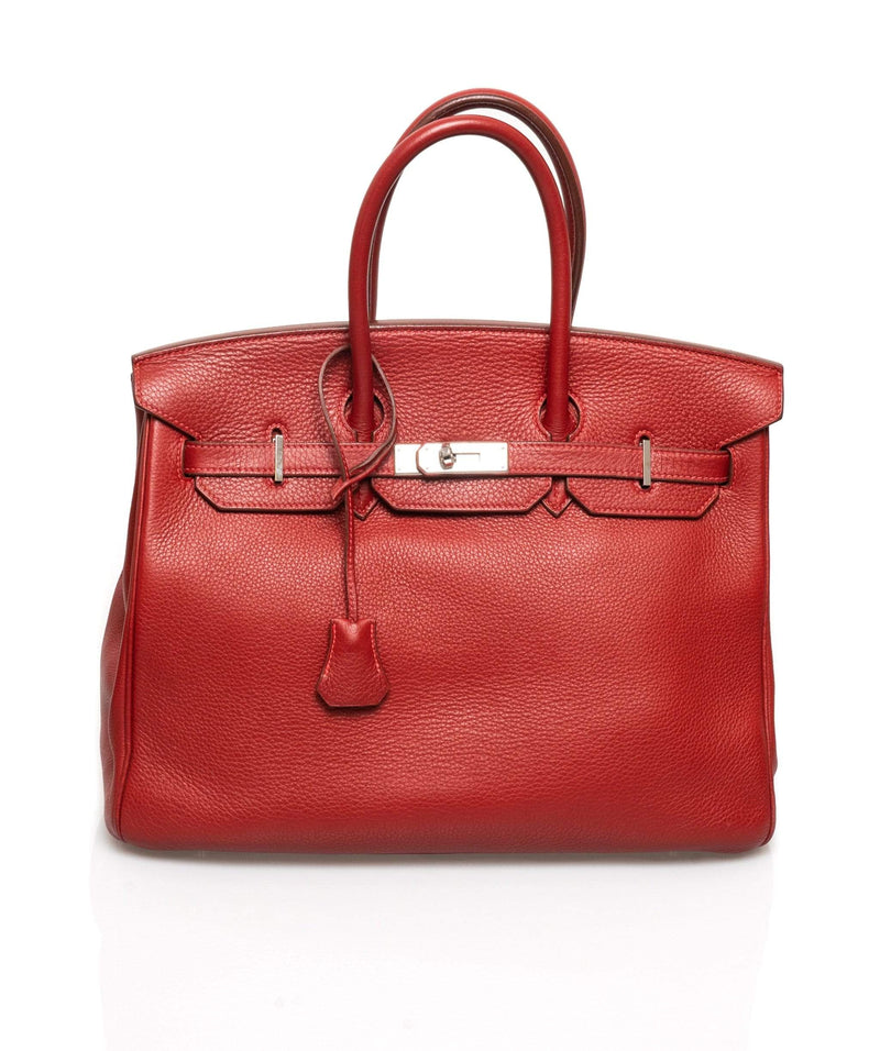 Hermès Hermes Birkin 35 Rouge Clemence Bag - ADL1450