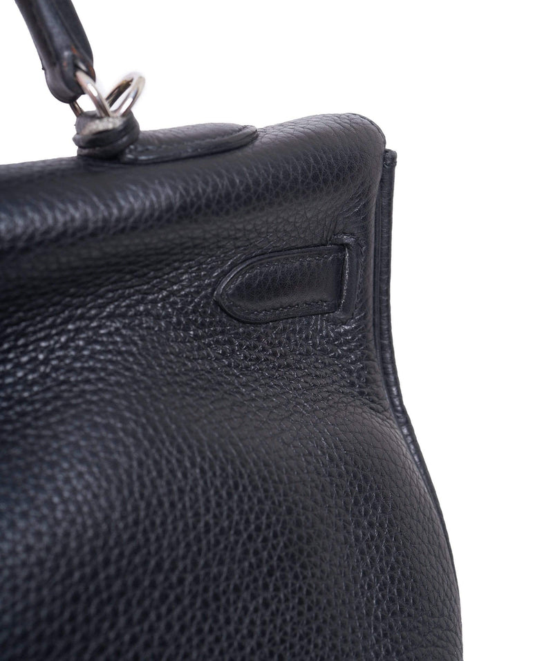 Hermès Hermes Black Clemence Leather Kelly 35 PHW - AGL1200