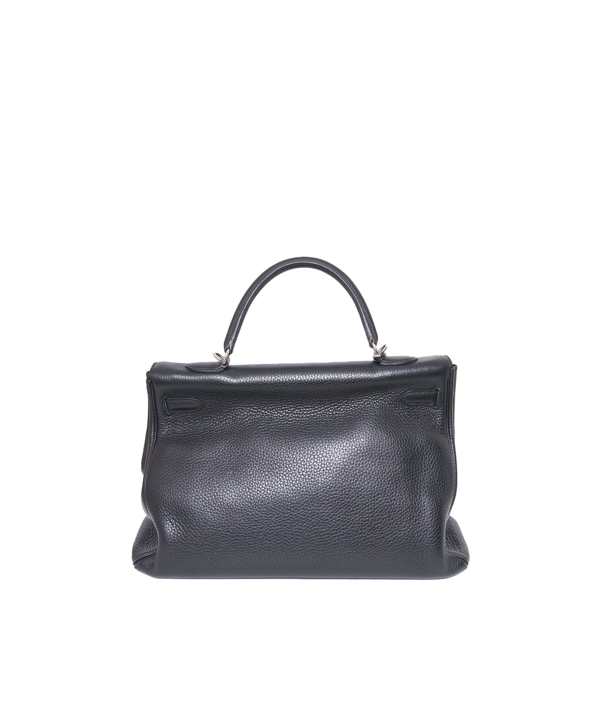 Hermès Hermes Black Clemence Leather Kelly 35 PHW - AGL1200