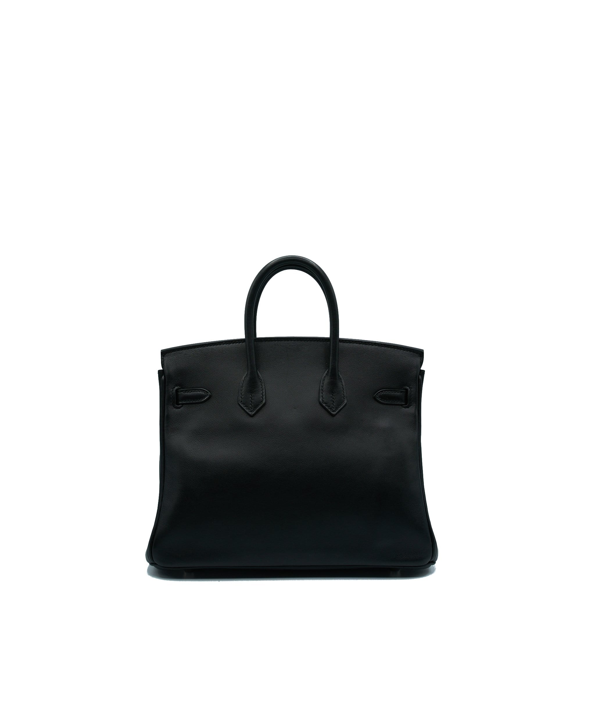 Hermès Hermes Black Swift Birkin 25 PHW AGL1111