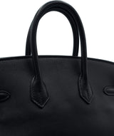 Hermès Hermes Black Swift Birkin 25 PHW AGL1111