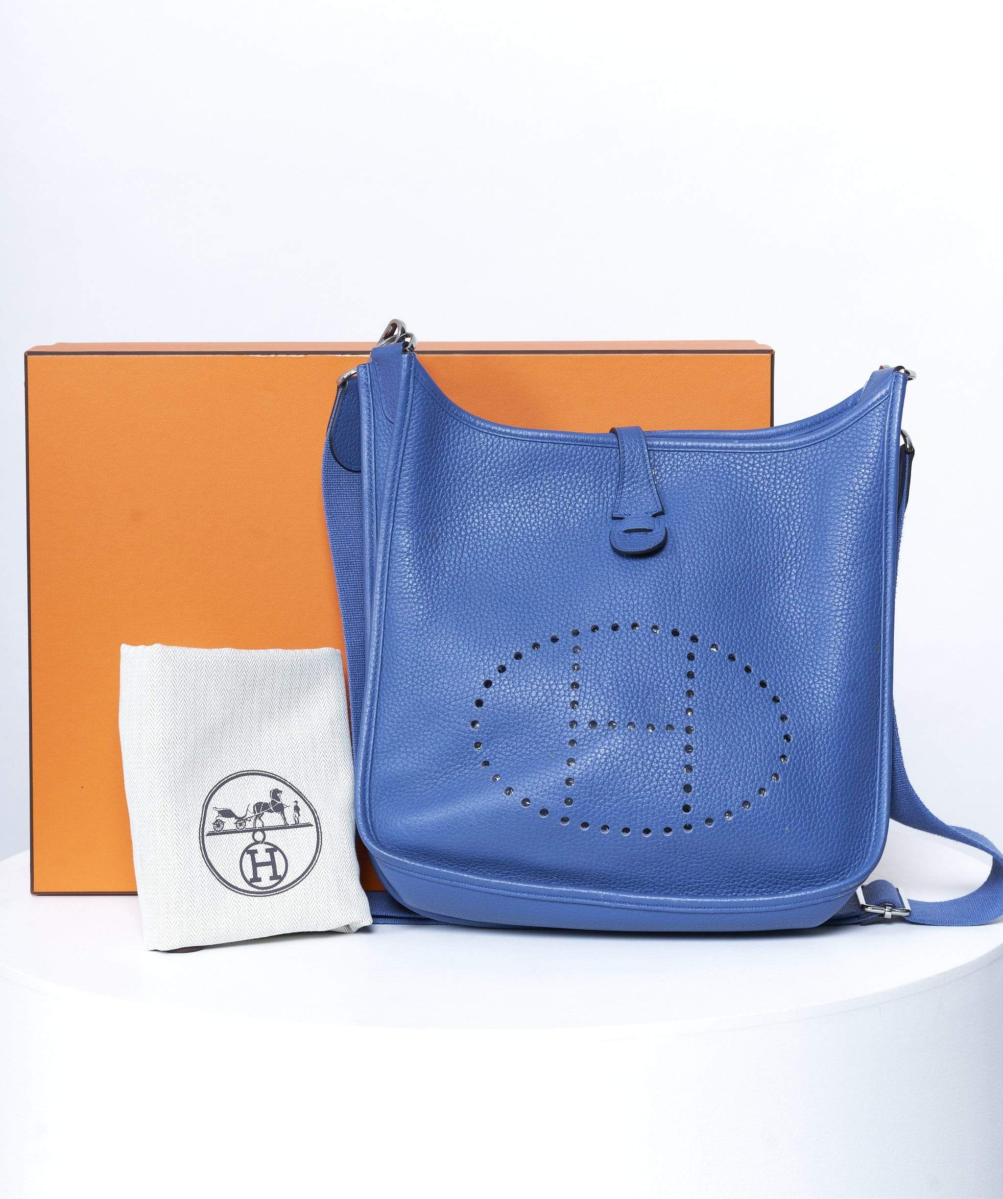 Hermès Hermes Blue Brighton PM Evelyne bag