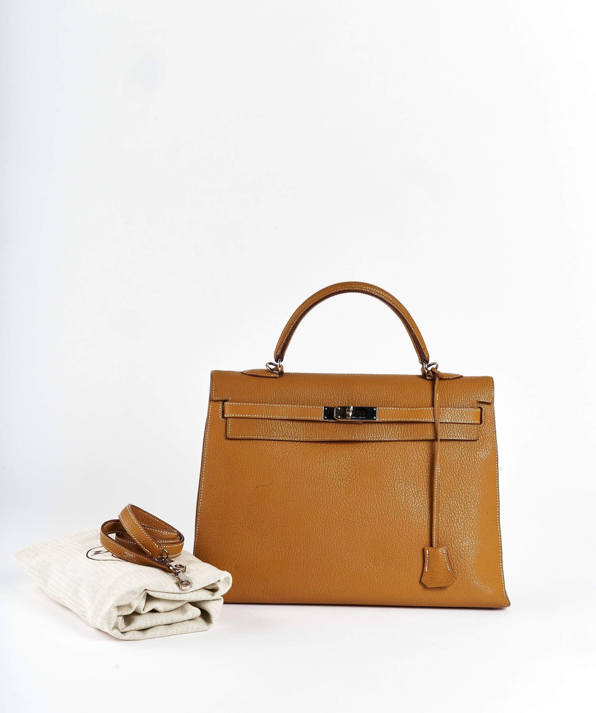 Hermès Hermes Chèvre Natural Kelly 32 PHW