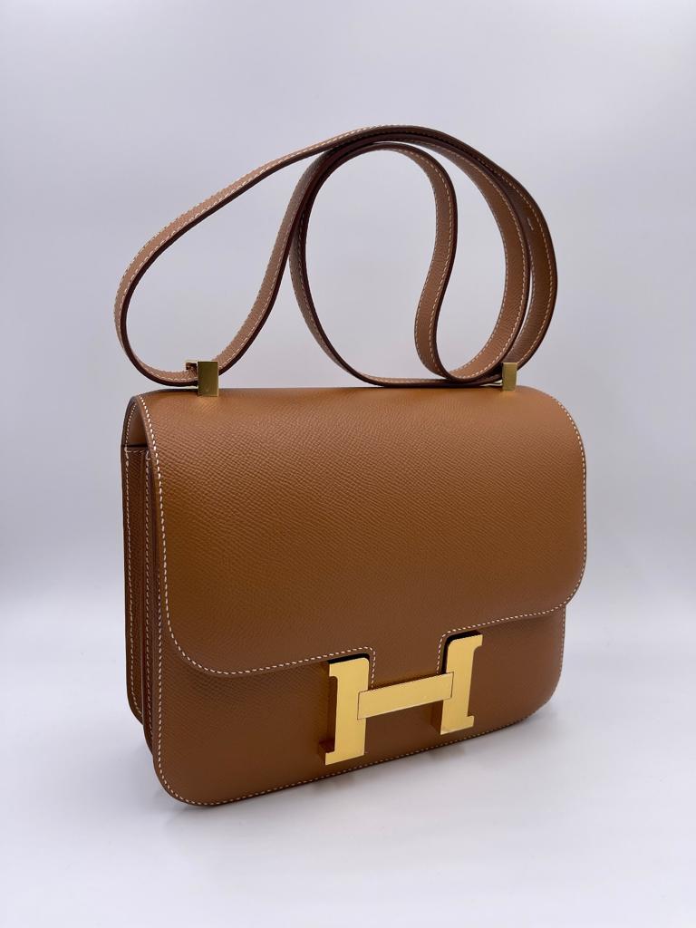 Hermes Constance Bag 24cm Rouge H Veau Sombrero Gold Hardware